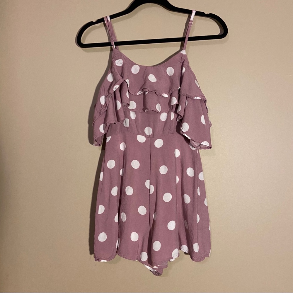 🌻2/$20 Purple Polka Dot Charlotte Russe Romper